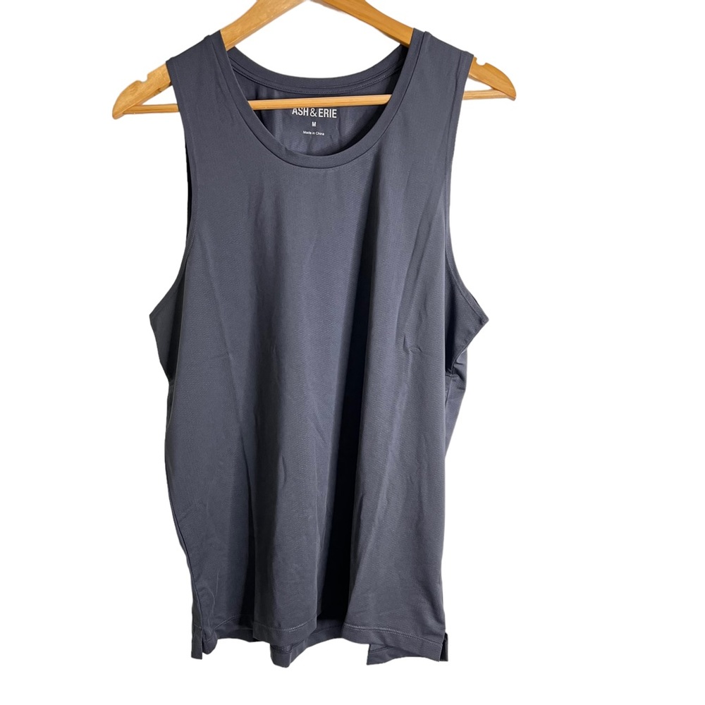 New Mens Ash & Erie Charcoal Training Tank Top